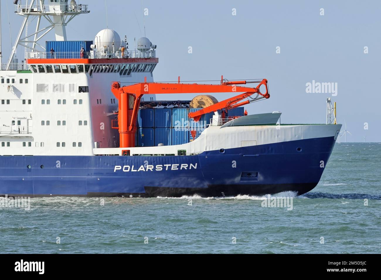 Das Forschungsschiff Polarstern wird den Hafen von Rotterdam am 31. August 2022 erreichen Stockfoto