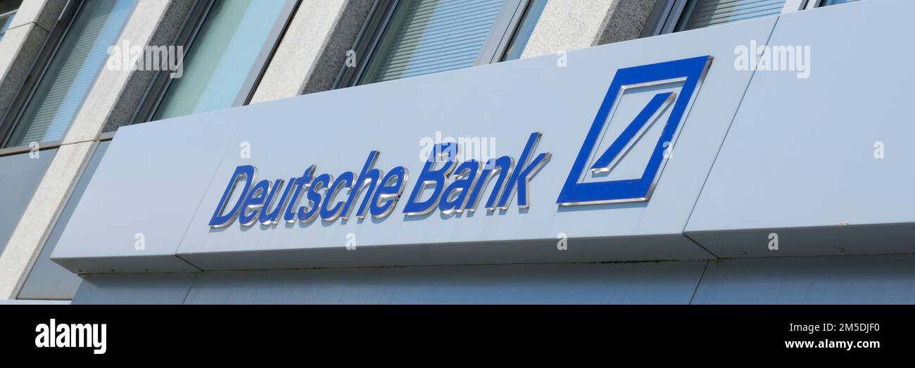 Zeichen und Logo der Deutschen Bank Stockfoto