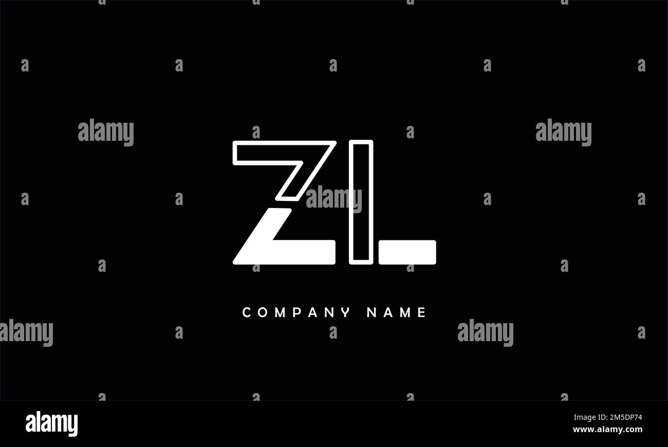 ZL, LZ Abstract Letters Logo Monogramm Stock Vektor