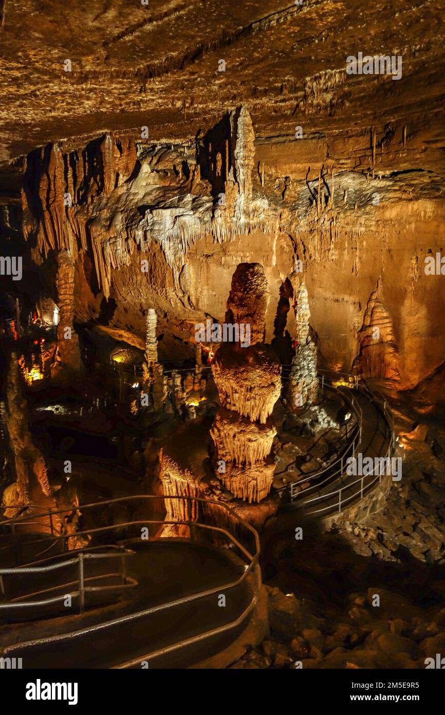 Kalksteinhöhlen im Carlsbad Caverns-Nationalpark in Carlsbad, New Mexico Stockfoto