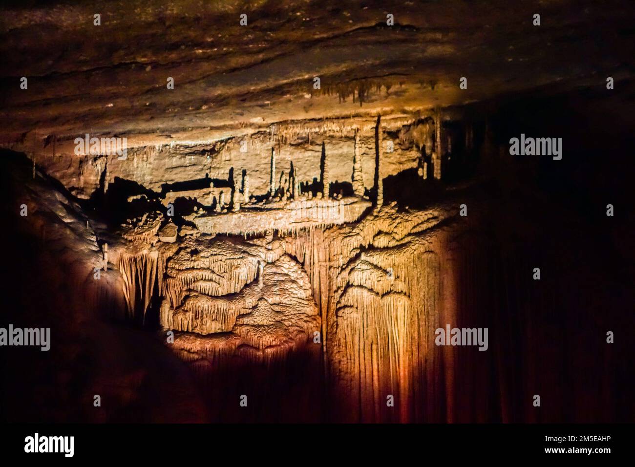 Kalksteinhöhlen im Carlsbad Caverns-Nationalpark in Carlsbad, New Mexico Stockfoto