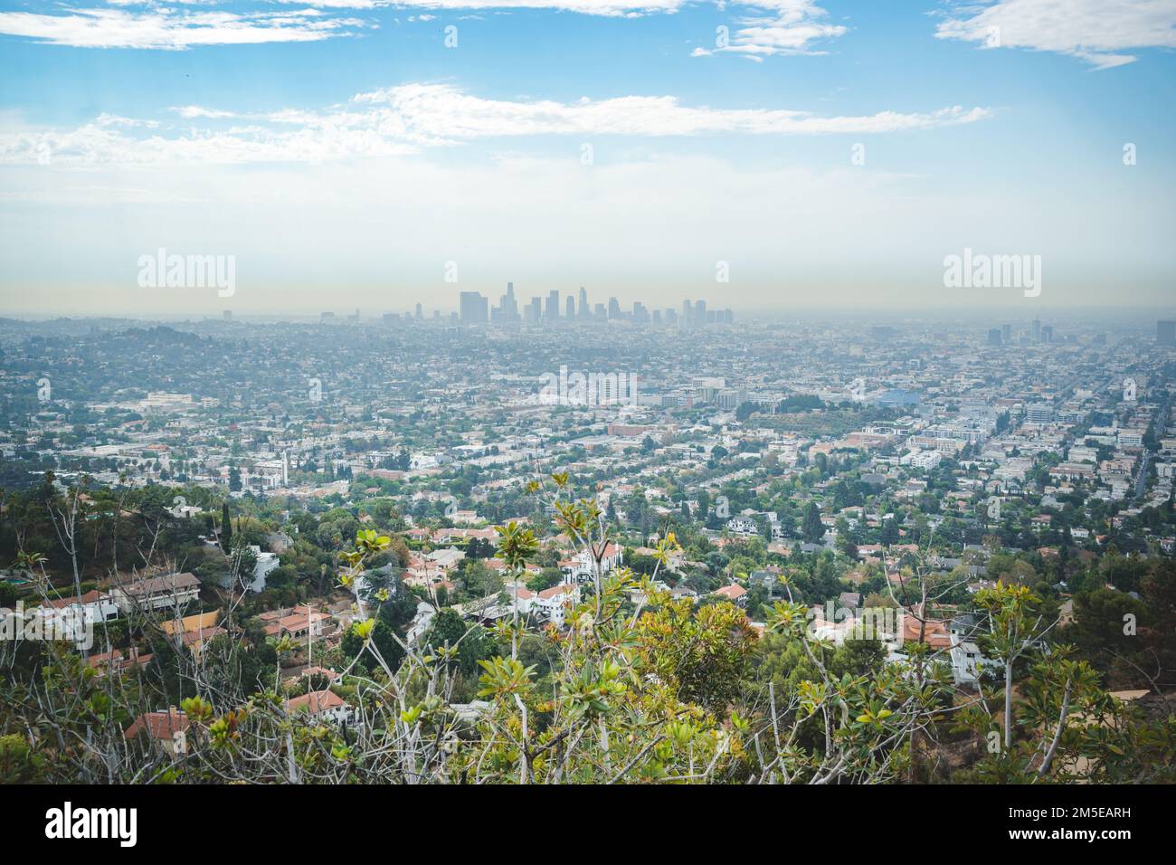 Panoramablick auf die Stadt Los angeles und die Innenstadt Stockfoto