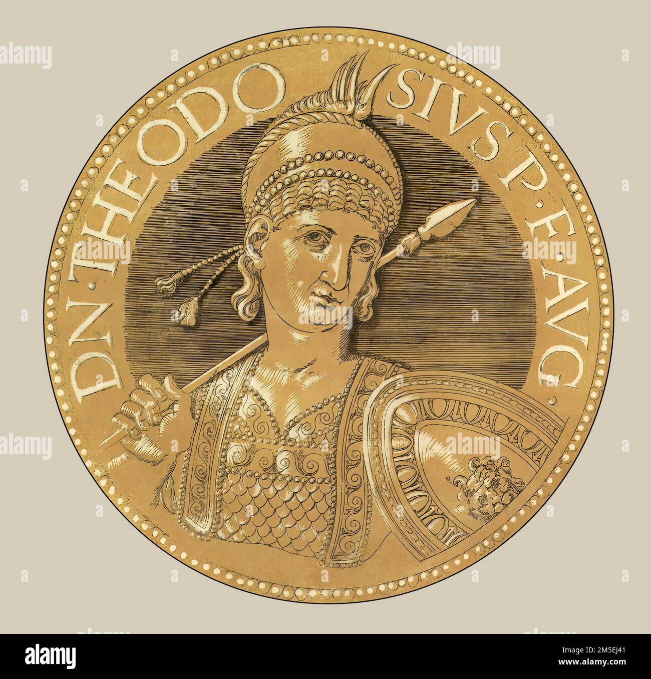 Theodosius III., byzantinischer Kaiser vom 715. Mai bis 25. März 717 Stockfoto