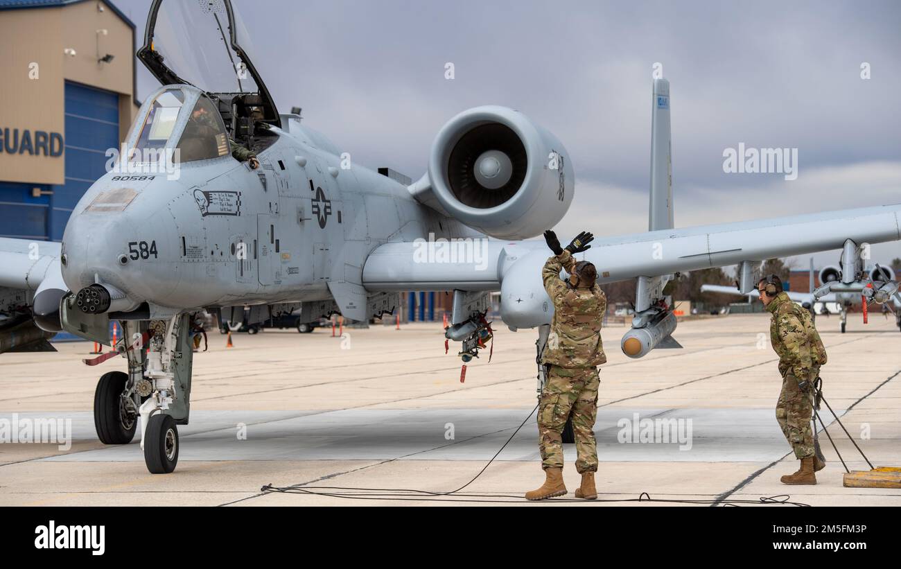 Crewchiefs, mit dem 124. Aircraft Maintenance Squadron, bereiten Sie ...
