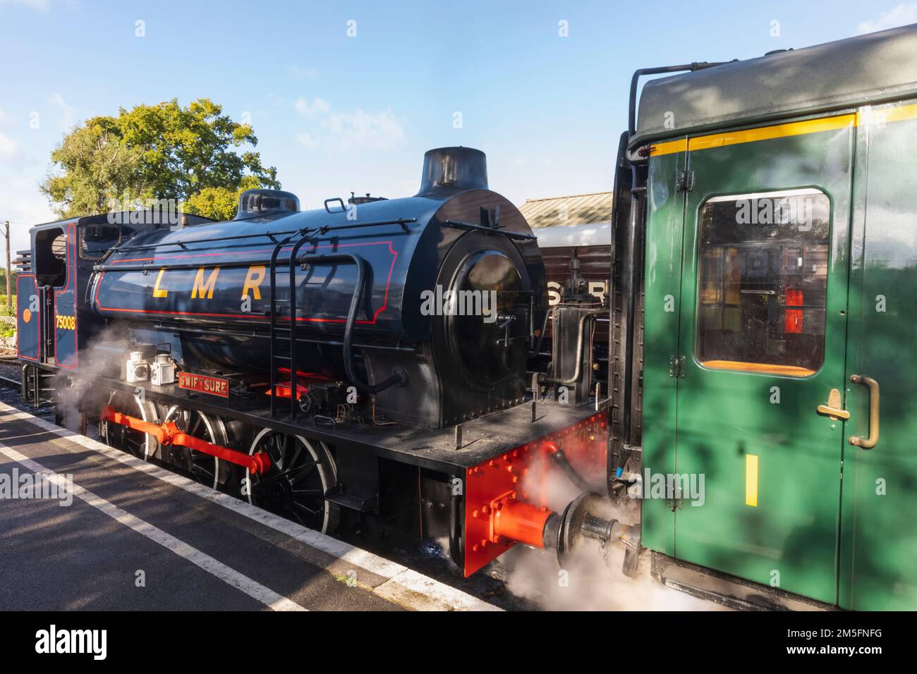 England, Kent, Tenterden, Kent und East Sussex Railway, Historic Steam Train The Swiftsure Stockfoto