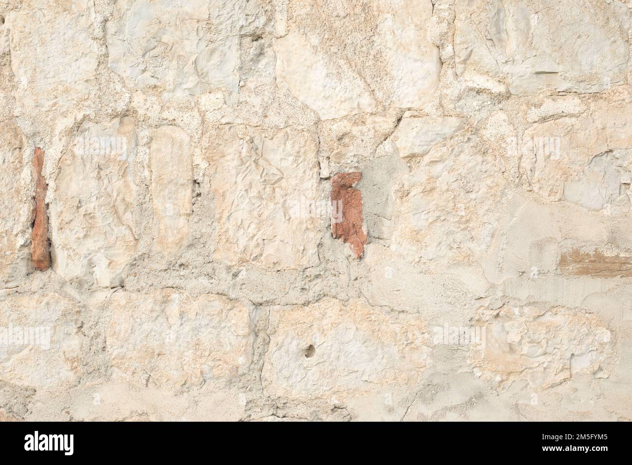 Helle Struktur Aus Altem Mauerwerk. Alte Backsteinmauer. Stockfoto