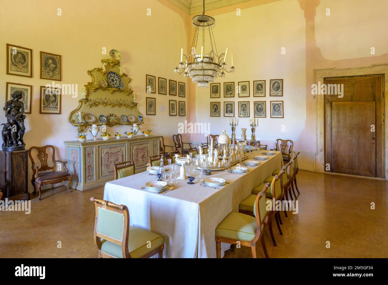 Innenansicht der Villa Pisani, Stra, Provinz Venedig, Italien Stockfoto