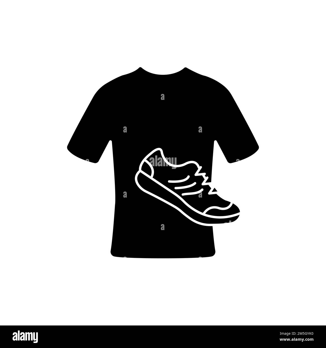 Kleidung. Mode. Symbol für Kleidung und Schuhe. Vektorsymbol isoliert auf weißem Hintergrund. Stock Vektor