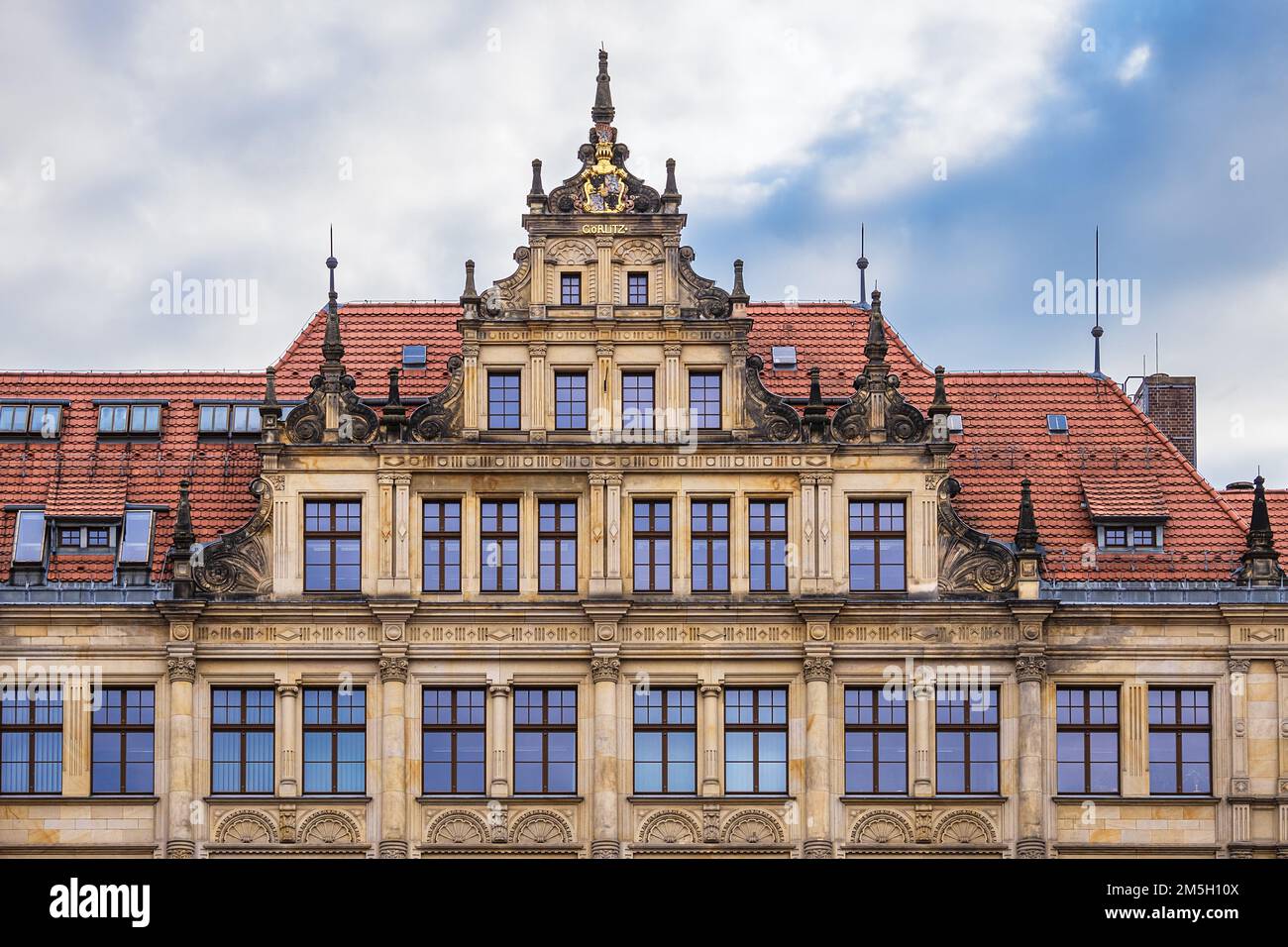 Blick Auf Das Neue Ratshaus In Der Stadt Görlitz. Stockfoto