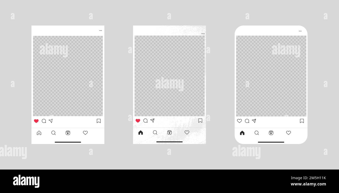 Post-Frame in sozialen Medien. Darstellung des Vorlagenvektors Stock Vektor
