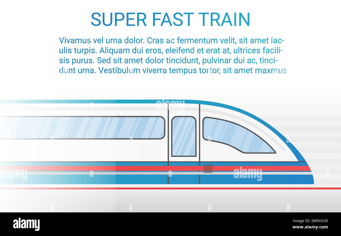 Abbildung des Konzepts des Hochgeschwindigkeitszugs Stock Vektor