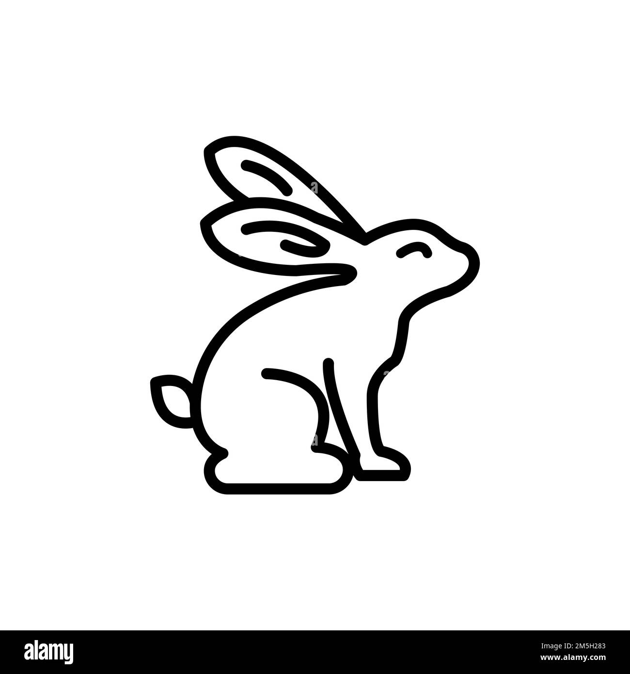 Symbolische Kaninchen und japanische Symbolik für das neue Jahr Stock Vektor