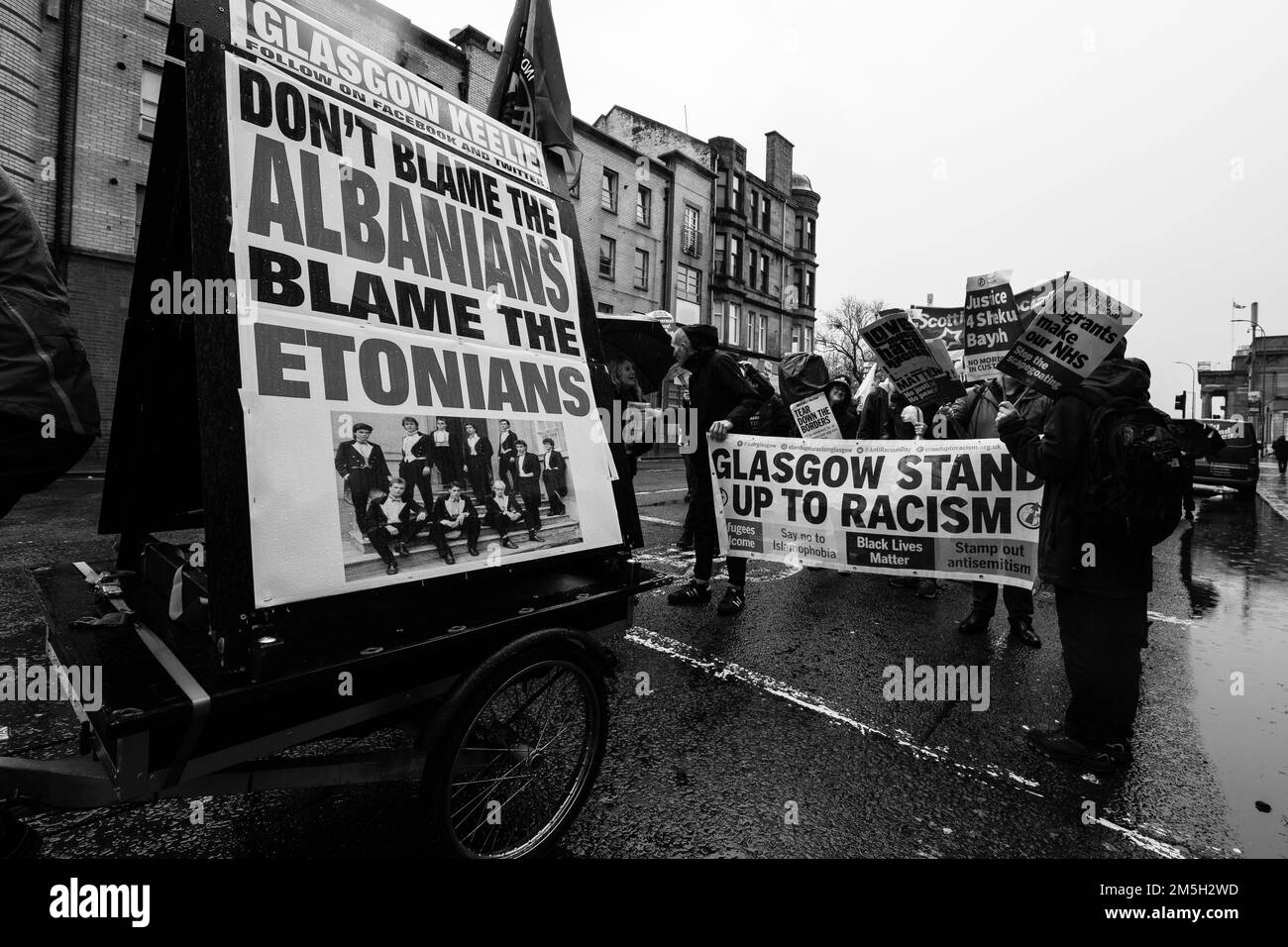 Diese Bilder stammen vom Scottish Trades Union Congress St. Andrews Day Anti-Rassismus-marsch, der von Glasgow Green zur Bath Street stattfand Stockfoto