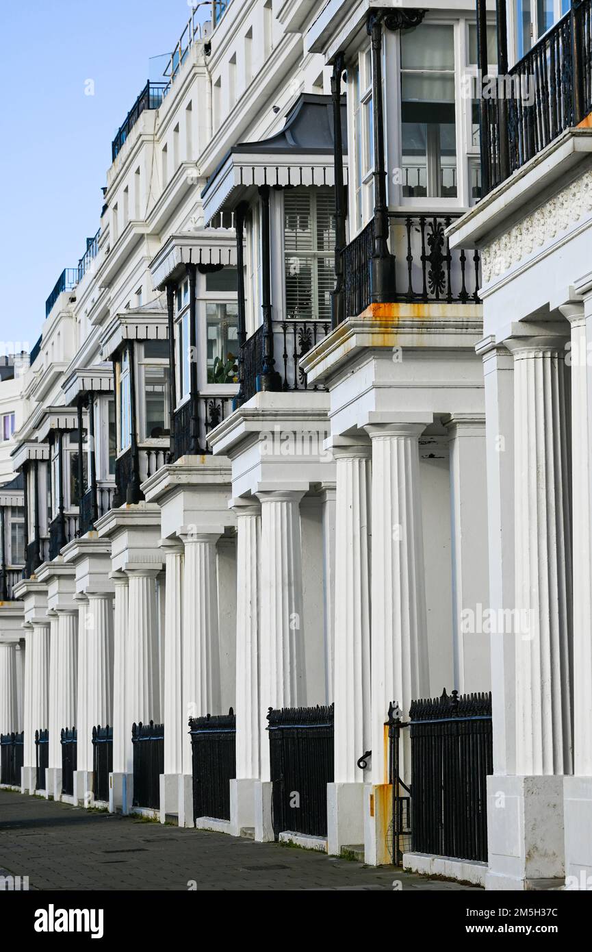 Chichester Terrace im Kemp Town Estate in Brighton , Sussex , England Großbritannien - Stockfoto