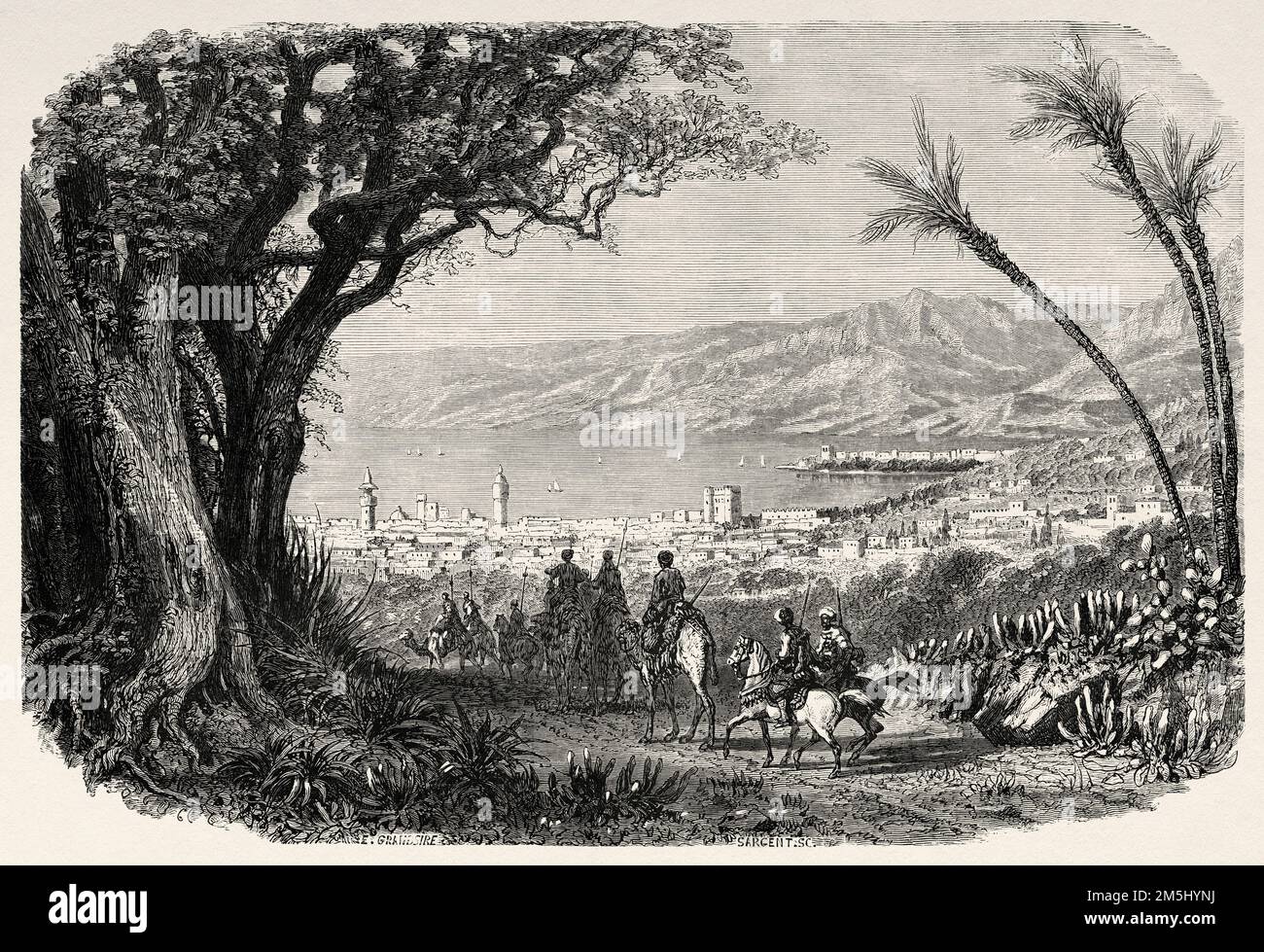 Die Stadt Beirut am Fuße des Libanon. Westasien Stockfoto