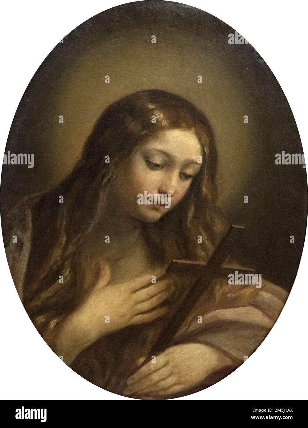 Guido Reni (1575-1642), Penitent Magdalene, Ca. 1635-1640. Maddalena penitente. Kapitolinische Museen, Rom, Italien. Öl auf Segeltuch. H 77,5 x 59 cm Inv. Stockfoto
