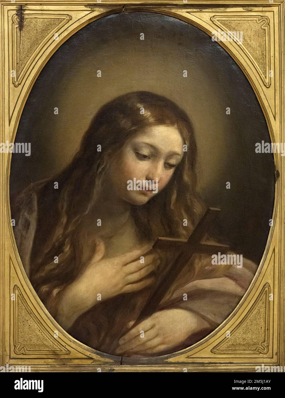 Guido Reni (1575-1642), Penitent Magdalene, Ca. 1635-1640. Maddalena penitente. Kapitolinische Museen, Rom, Italien. Öl auf Segeltuch. H 77,5 x 59 cm Inv. Stockfoto