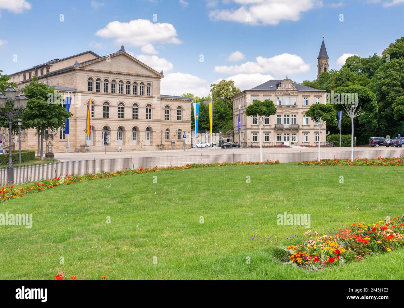 COBURG, Deutschland - Juni 20: Die neoklassische Theater (Landestheater) von Coburg, Deutschland am 20. Juni 2018. Stockfoto