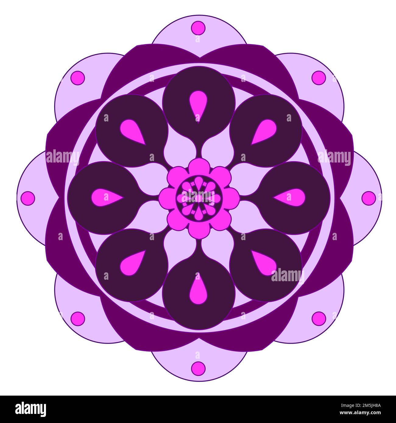 Mandala, spirituelles abstraktes geometrisches Muster Stockfoto