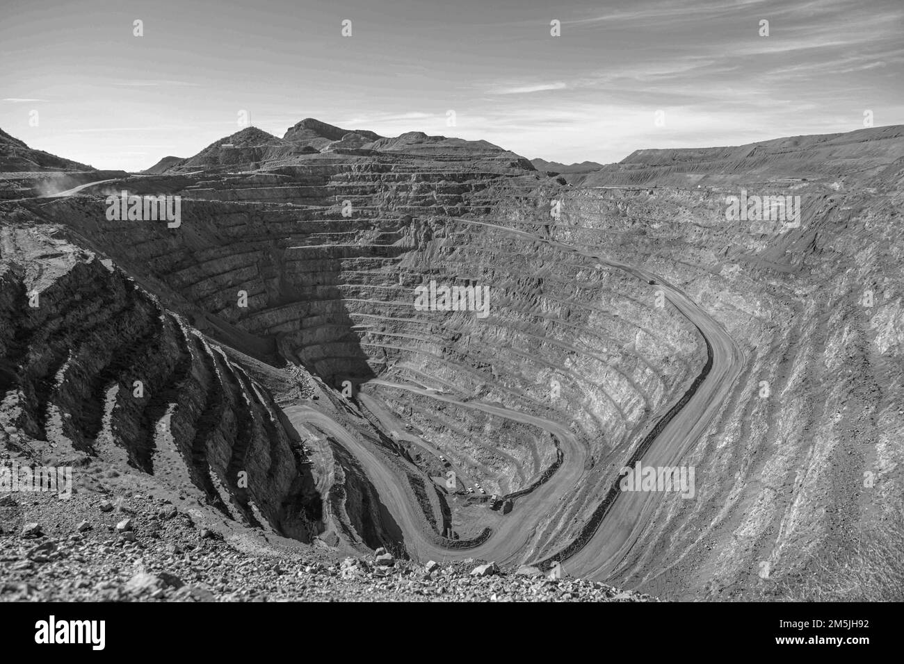 Goldgrube, Bergbau, Industrie, Erdumwandlung, Antenne, Ausgrabung, Erde, Schichten der Erde, mina de cobre, Kupfermine Tajo de mina de Oro, Stockfoto