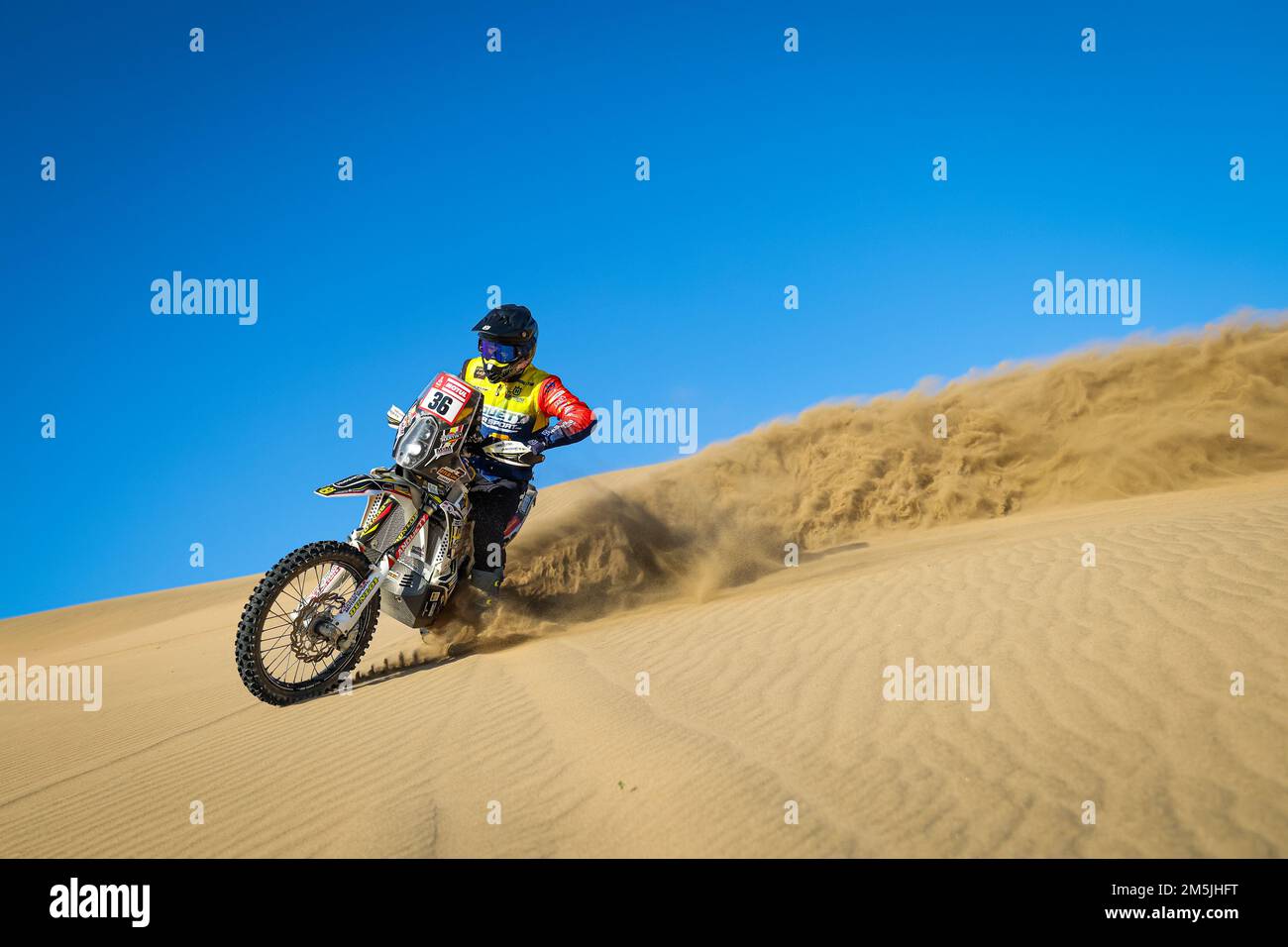 36 MARTINY Jerome (Fra), Team Dumontier Racing, Husqvarna, Moto, Motul, Aktion während des Privattests der Dakar 2023 vom 28. Bis 29. Dezember 2022 in der Nähe von Yanbu, Saudi-Arabien - Foto: Florent Gooden/DPPI/LiveMedia Stockfoto