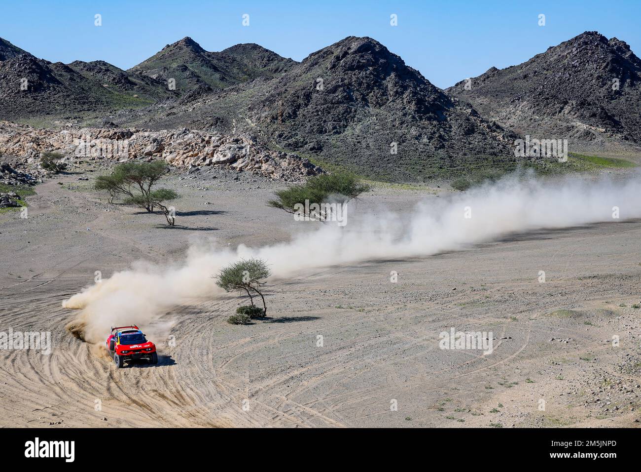 #201 LOEB Sebastien (Fra), LURQUIN Fabian (Bel), Bahrain RAID Extreme, BRX, Prodrive Hunter, Auto, FIA W2RC, Action during the Private Test of the Dakar 2023, vom 28. Bis 29. Dezember 2022 nahe Yanbu, Saudi-Arabien - Foto: FR..d..ric Le Floc...h/DPPI/LiveMedia Stockfoto