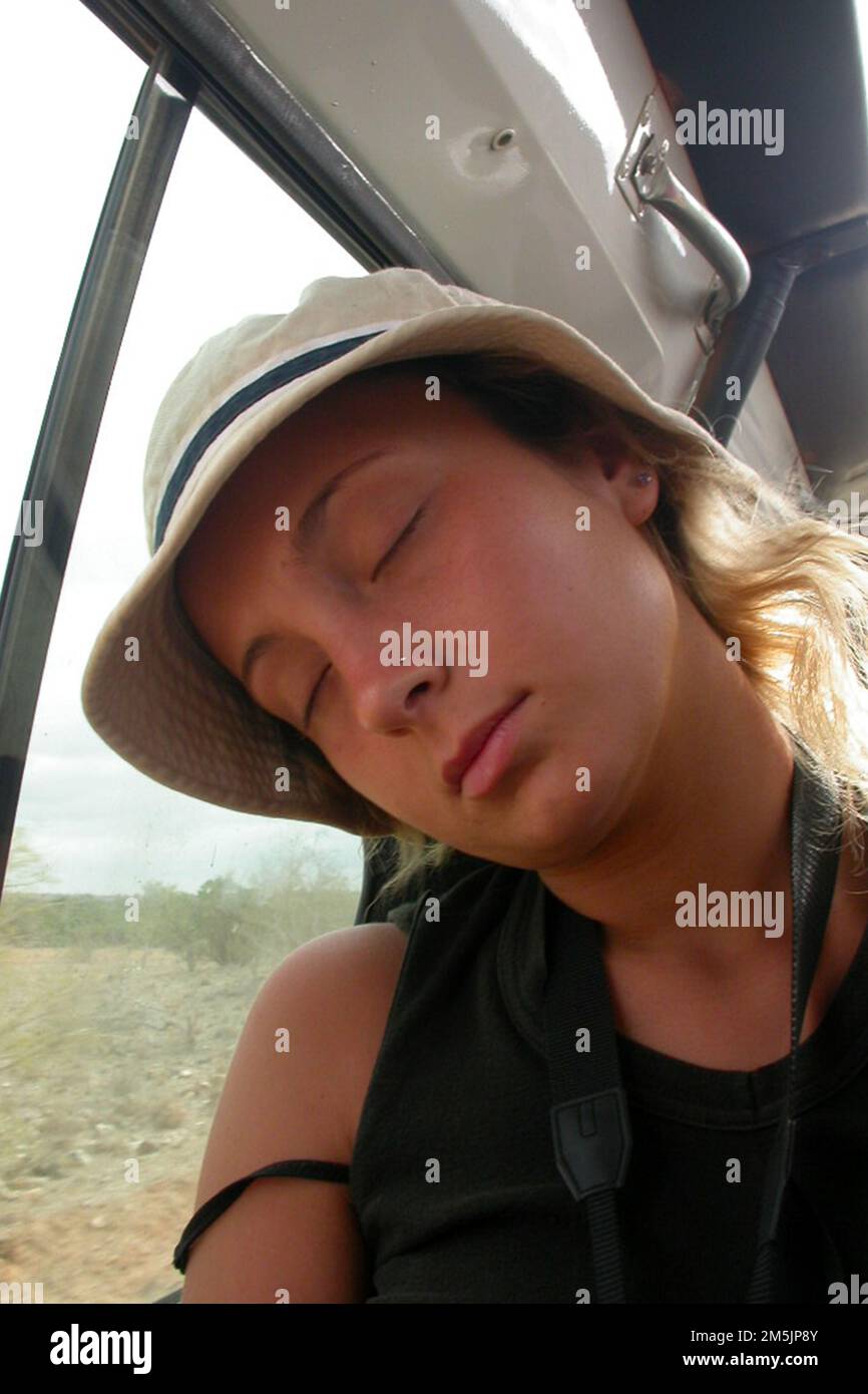 Porträt einer Frau mit einem fröhlichen Gesichtsausdruck Stockfoto