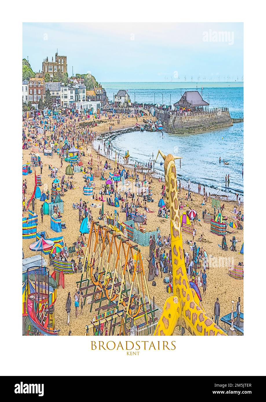 Serie von zwölf Plakaten bekannter Thanet-Gebäude Stockfoto