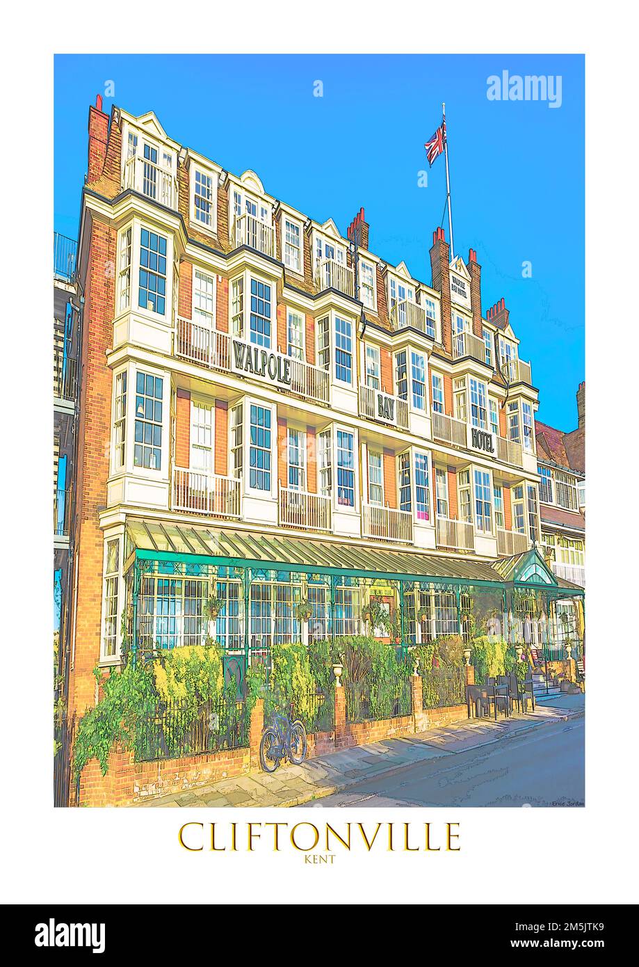 Serie von zwölf Plakaten bekannter Thanet-Gebäude Stockfoto