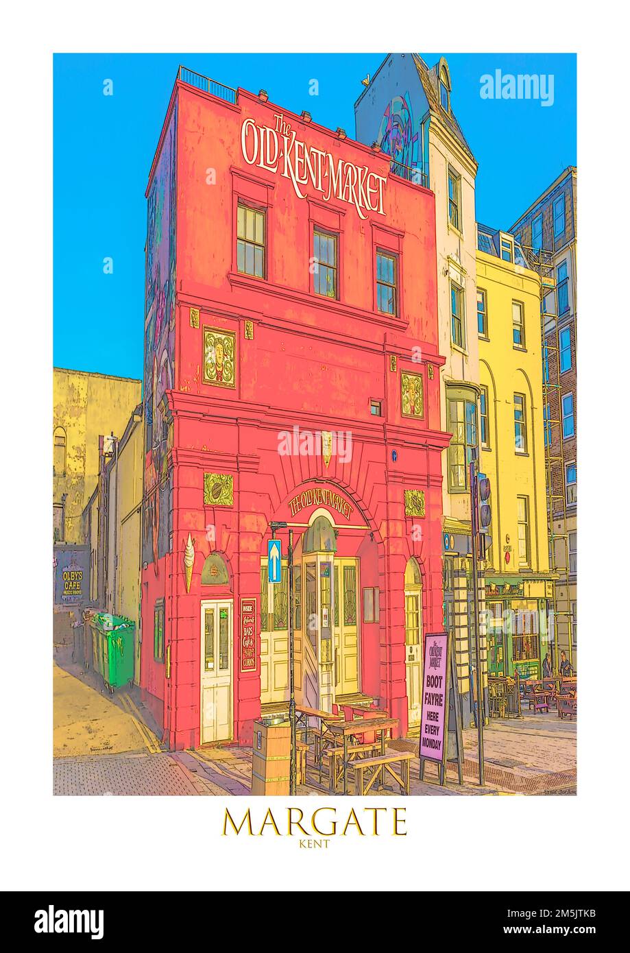 Serie von zwölf Plakaten bekannter Thanet-Gebäude Stockfoto