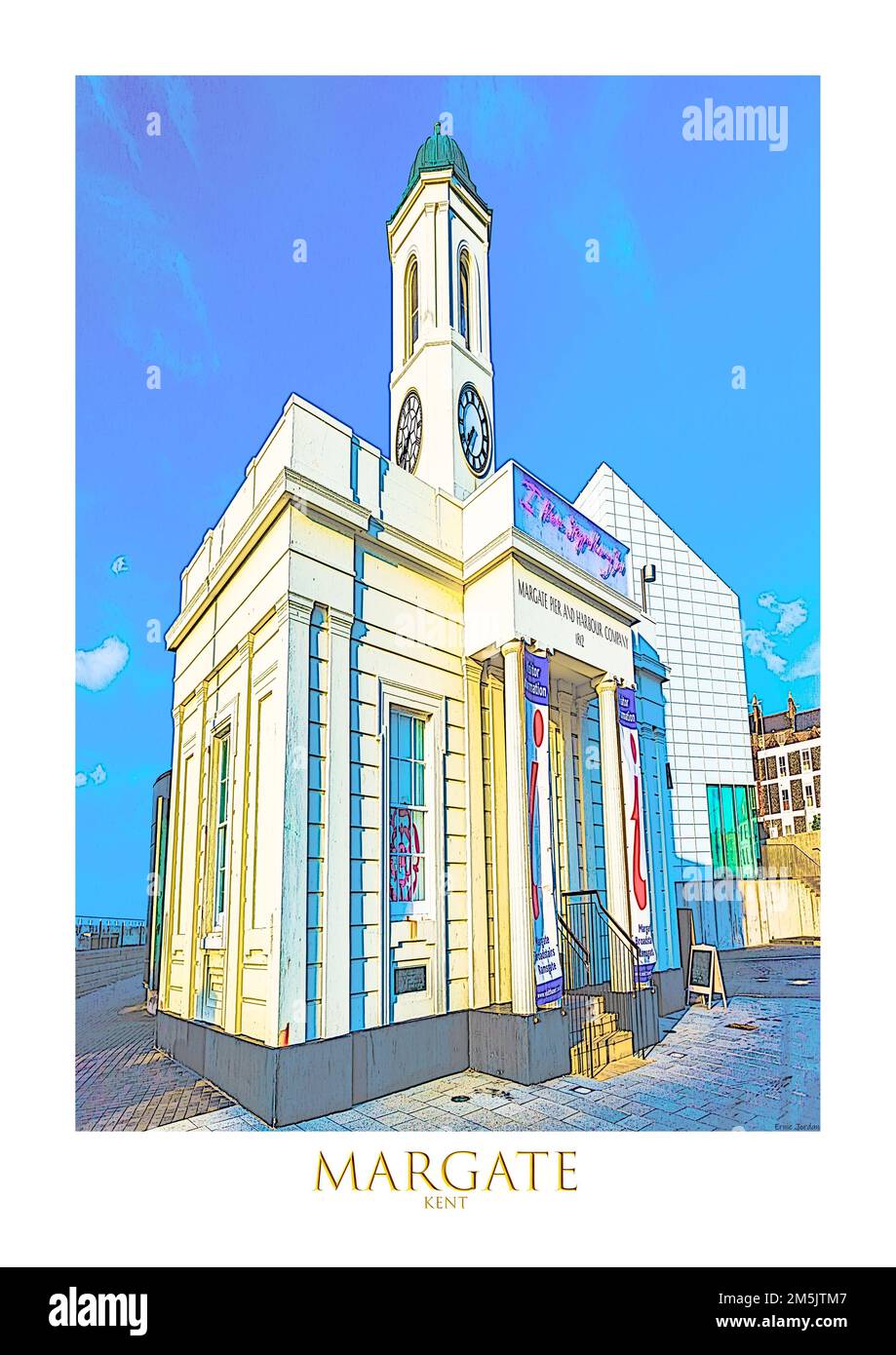 Serie von zwölf Plakaten bekannter Thanet-Gebäude Stockfoto