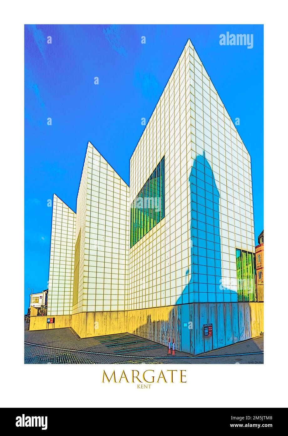 Serie von zwölf Plakaten bekannter Thanet-Gebäude Stockfoto