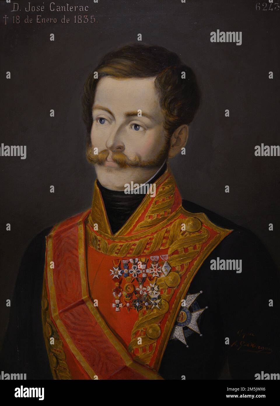 Jose Canterac y Donessan (1786-1835). Spanisches Militär französischer Herkunft. Porträt von Antonio Garcia Obregon. Öl auf Leinwand, 19. Jahrhundert. Armeemuseum. Toledo, Spanien. Stockfoto