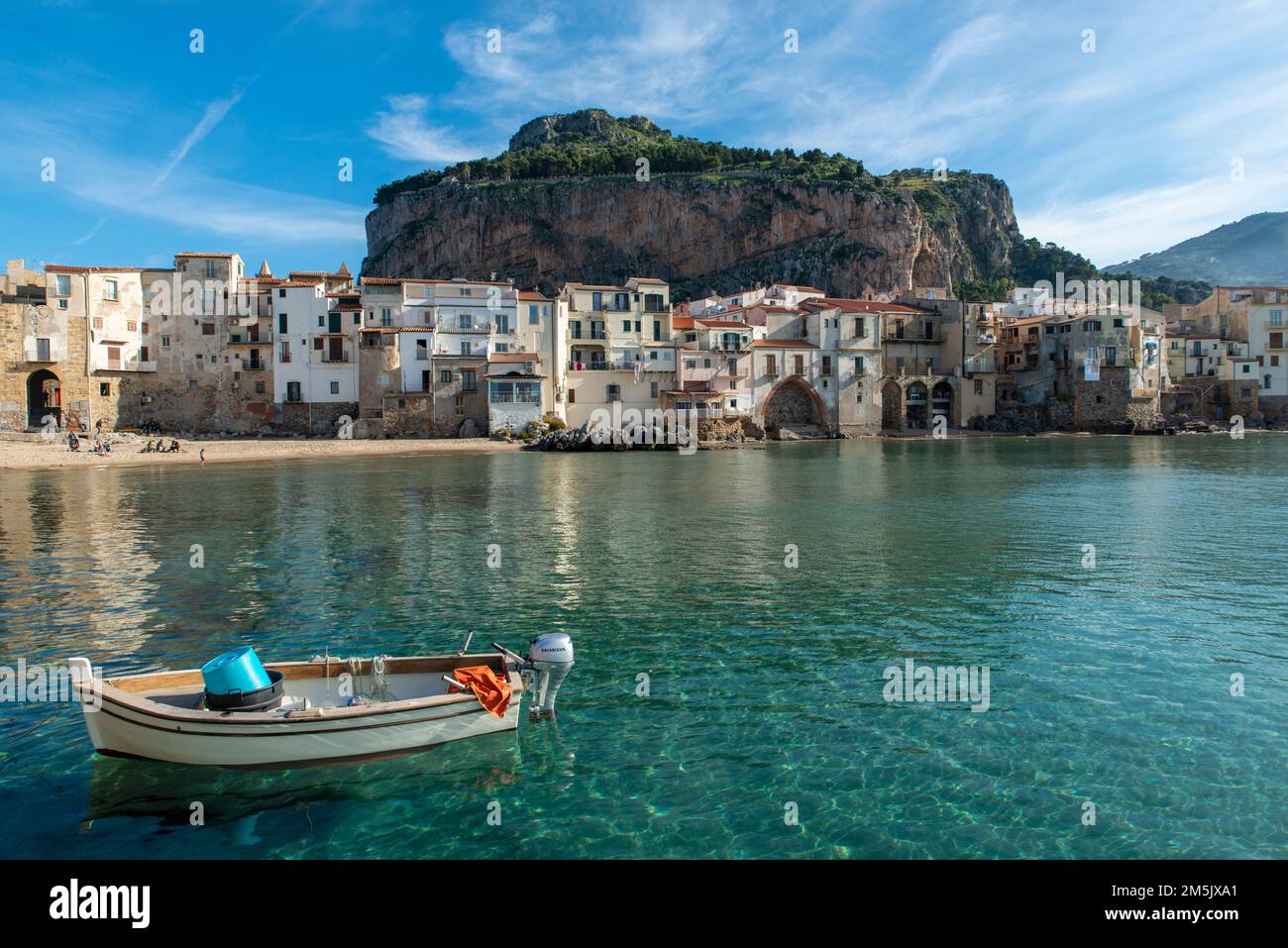 Cefalù Blick auf das Meer Stockfoto