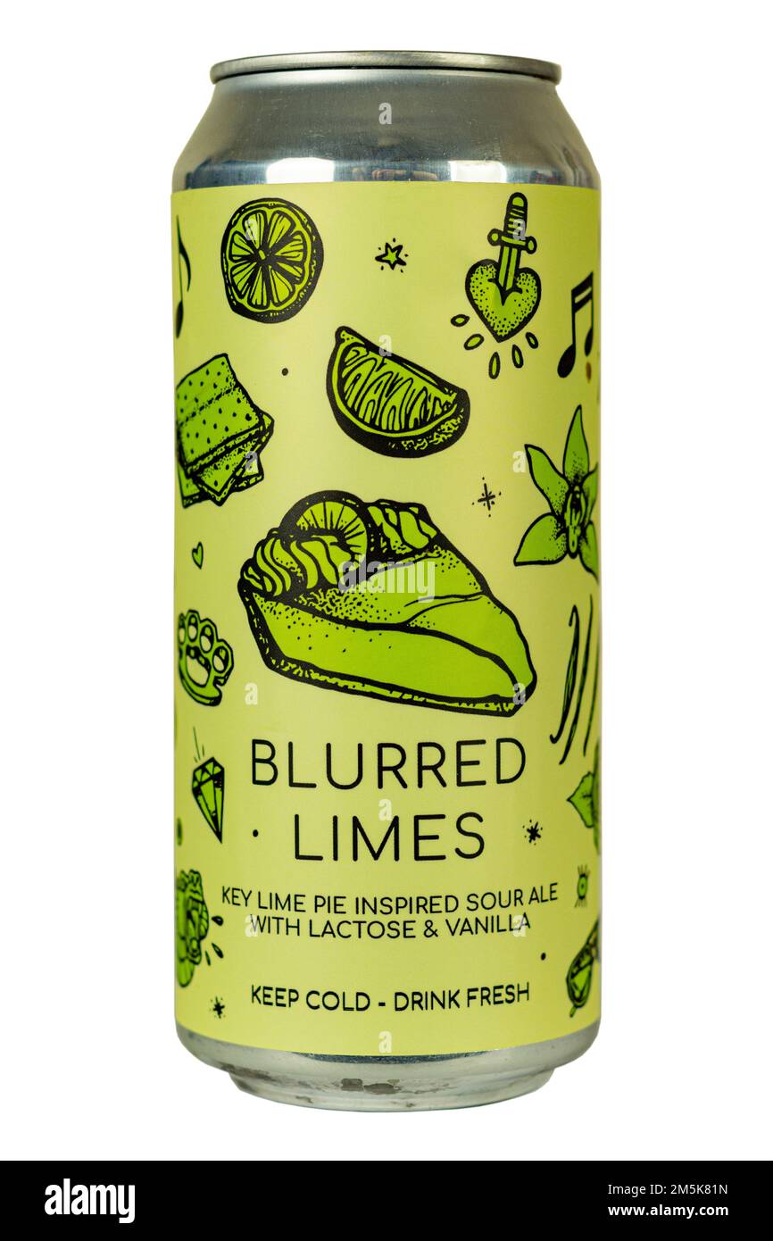 Hidden Springs Ale Works (Tampa, Florida) - Blurred Limes - Key Lime Pie Inspired Sour Ale mit Laktose und Vanille - ABV 5,5%. Stockfoto
