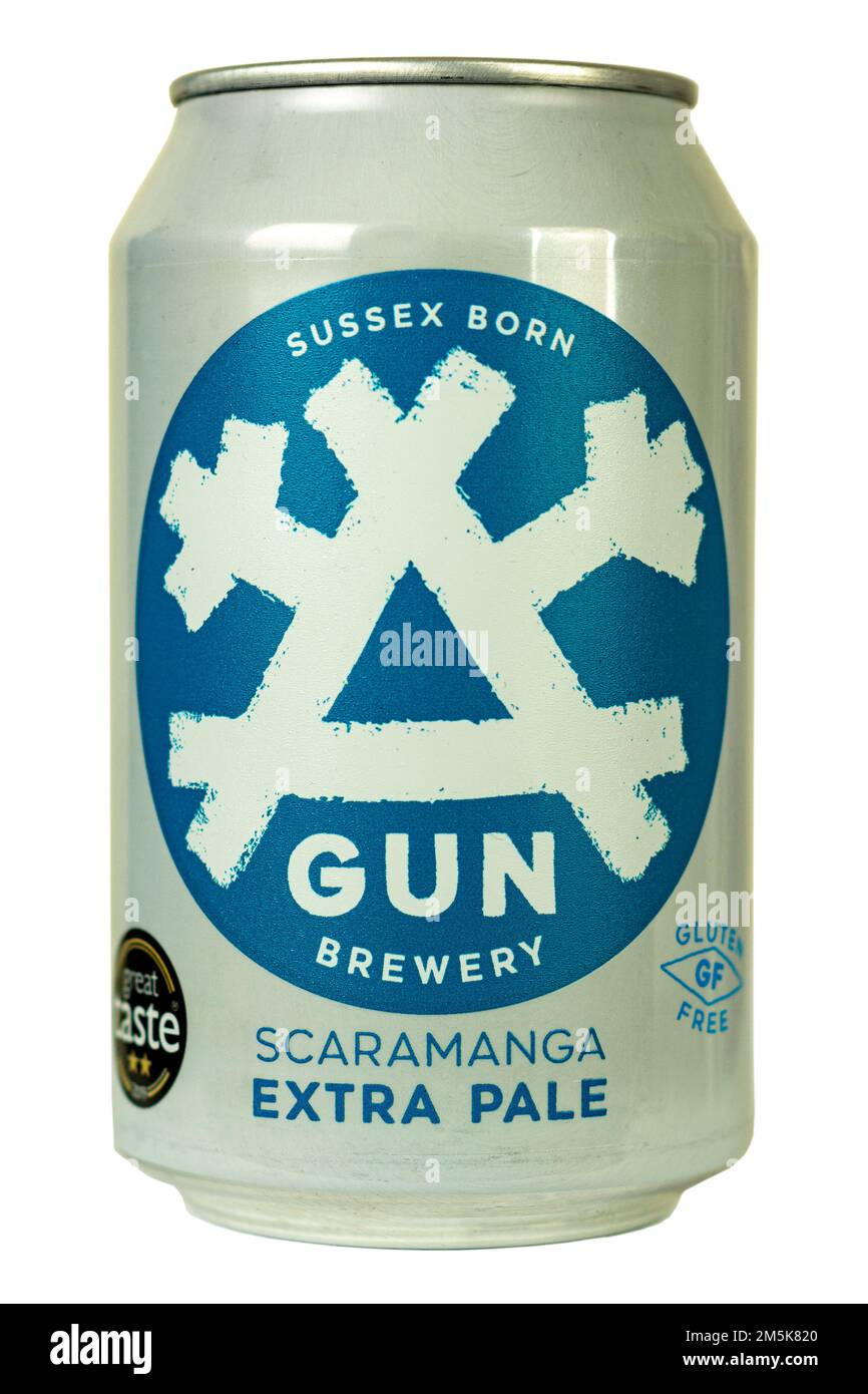 Gun Brewery – Scaramanga Extra Pale – abv 3,9 %. Stockfoto