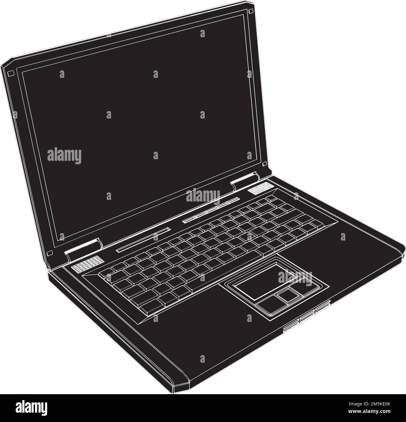 Computer-Laptop-Vektor. Abbildung Auf Weißem Hintergrund. Eine Vektordarstellung Eines Laptops. Stock Vektor