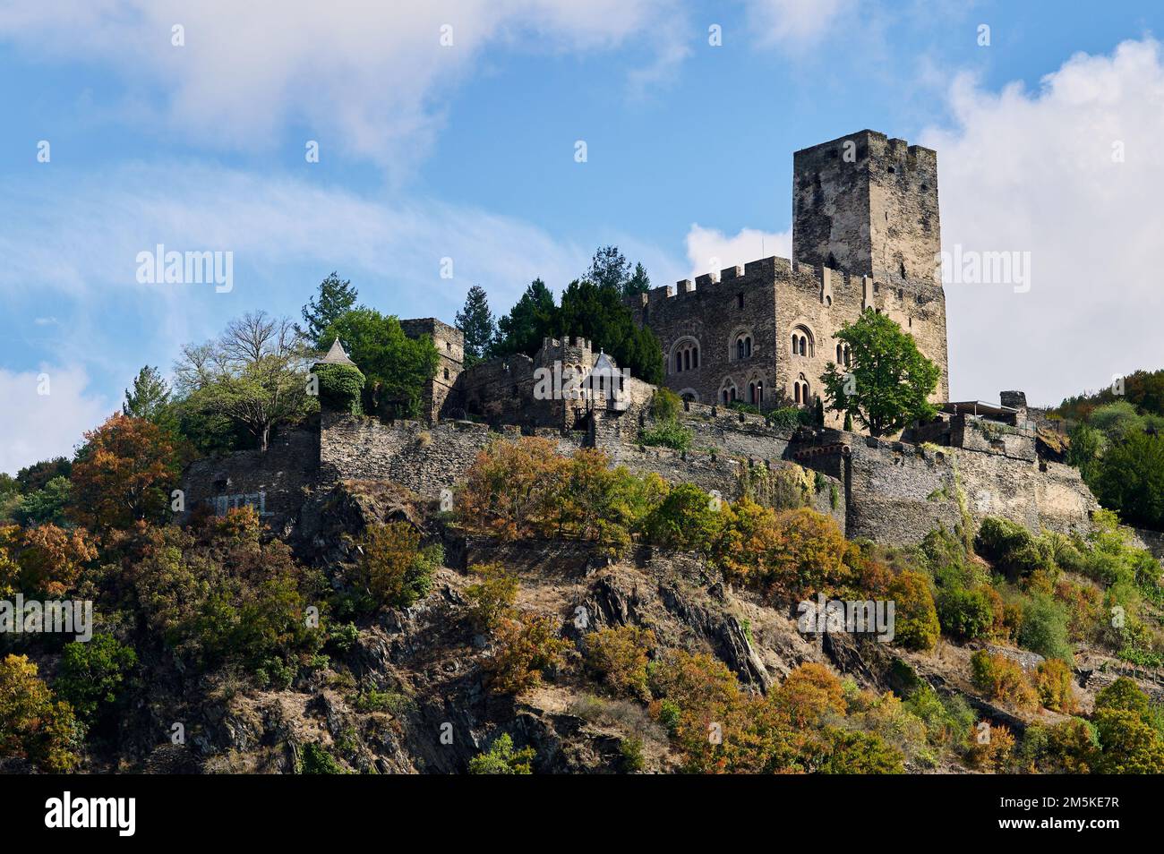 Schlösser am Rhein, Gutenfels UNESCO-Weltkulturerbe Deutschland Stockfoto