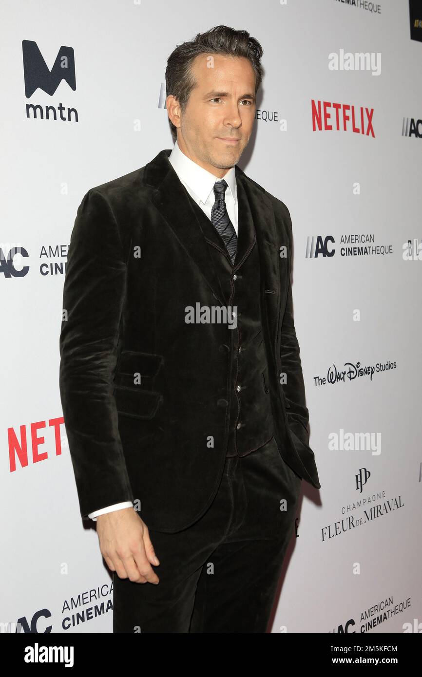 36. jährliche American Cinematheque Awards zu Ehren oder Ryan Reynolds im Beverly Hilton Hotel am 17. November 2022 in Beverly Hills, CA mit Ryan Reynolds wo: Beverly Hills, Kalifornien, USA, wenn: 18. November 2022 Gutschrift: Nicky Nelson/WENN Stockfoto