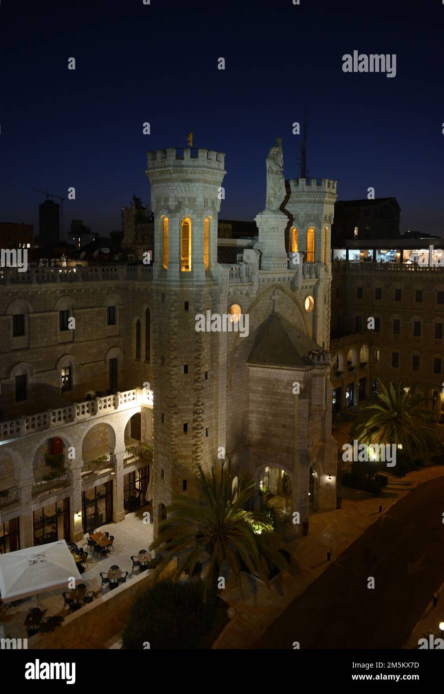Das Dach der Notre Dame von Jerusalem, Israel. Stockfoto