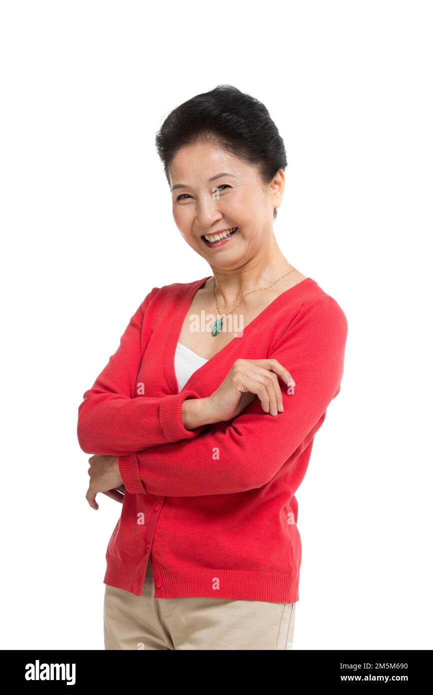 Vergießen glückliche Frauen mittleren Alters und alte Frauen Stockfoto