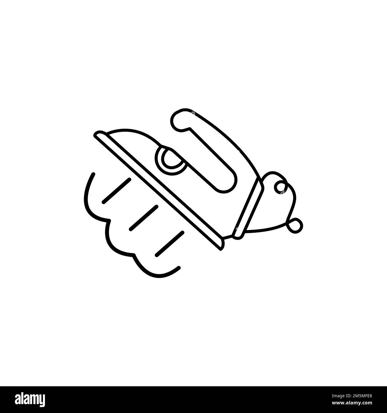 Symbol für Dampfbügeleisen. Symbol für Haushaltsgeräte. Stock Vektor