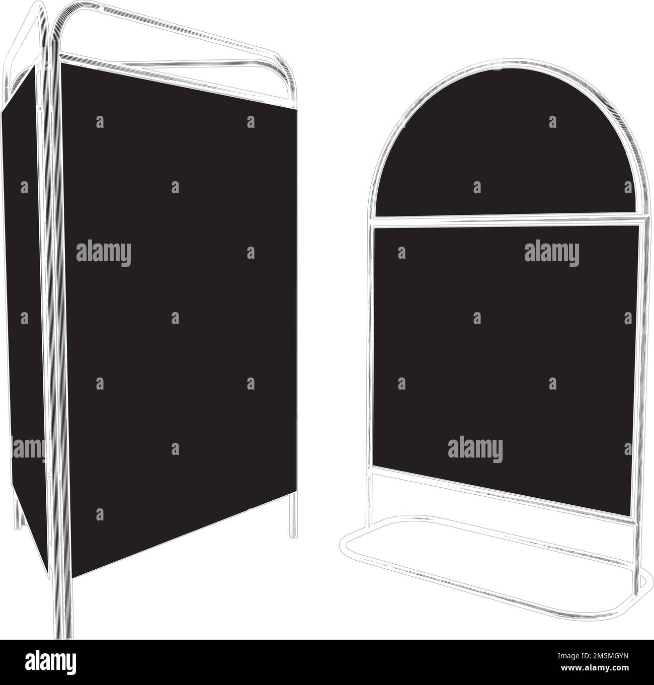 Reklametafeln Außenwerbung Bauvektor. Abbildung Auf Weißem Hintergrund. Eine Vektordarstellung Einer Reklametafel. Stock Vektor