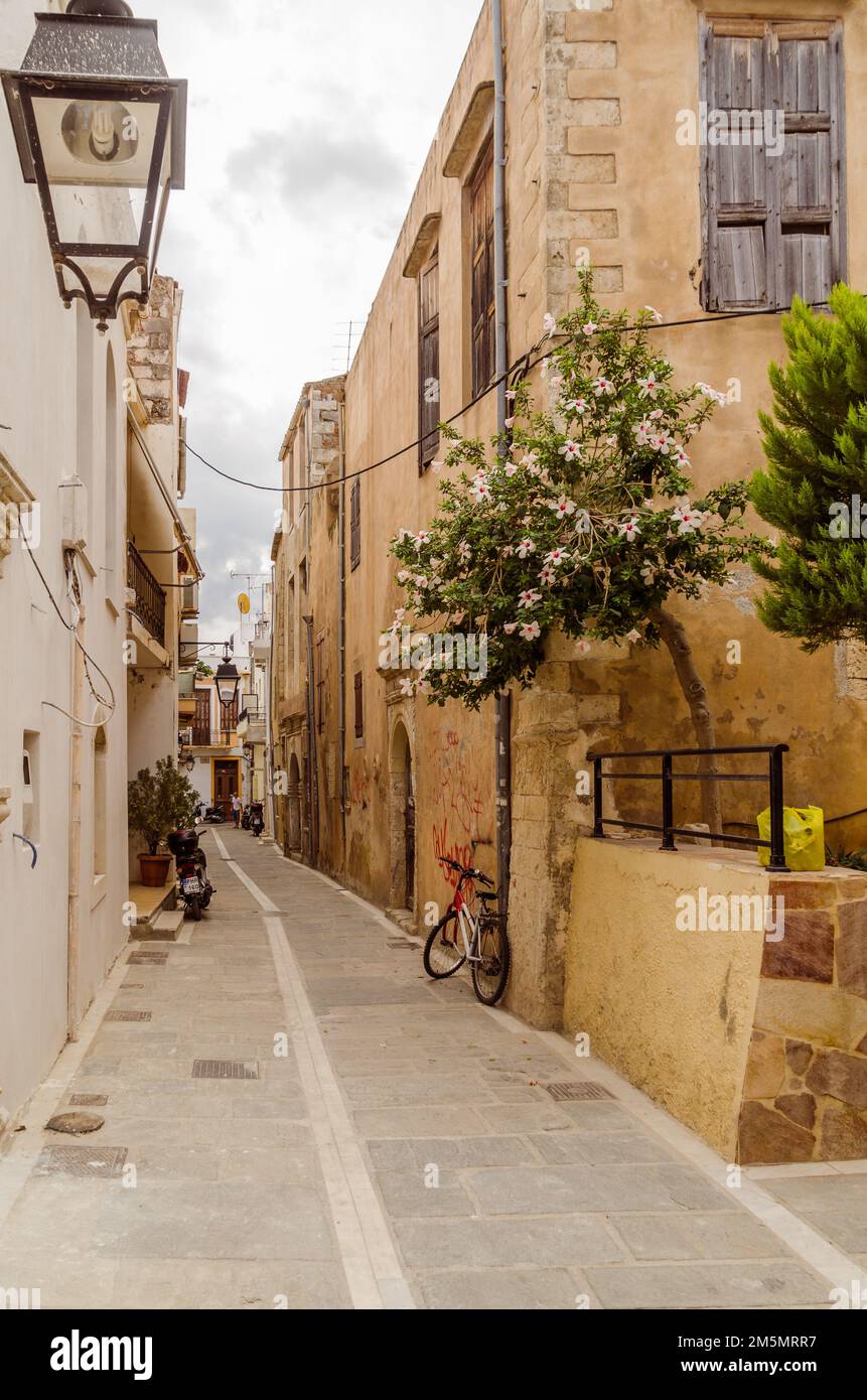 Straßen von Rethymno, Griechenland Stockfoto