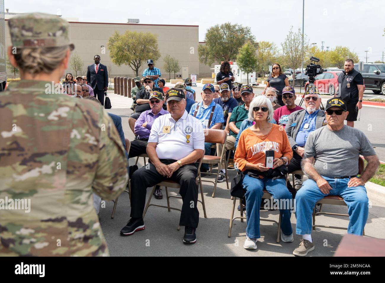 Vietnam War Veteran Memorial Ceremony, 29. März 2022, Joint Base San Antonio-Fort Sam Houston, Texas. (USA Air Force Foto von Thomas Coney). Stockfoto