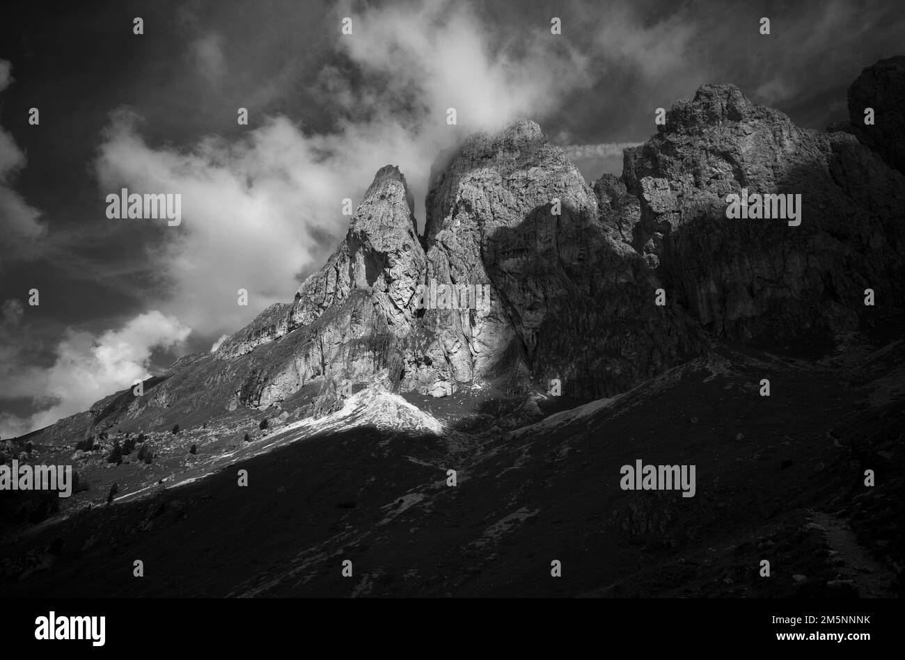 Geisler Group, Puez-Odle Naturpark, Seceda, Val Gardena, Trentino, Südtirol, Italien Stockfoto