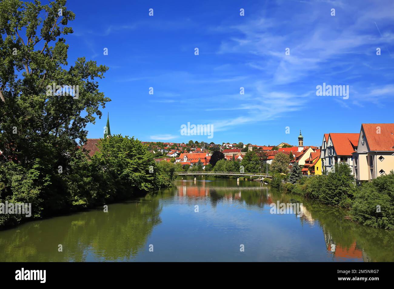 Die historische Altstadt von Rottenburg am Neckar. Rottenburg am Neckar, Tuebingen, Baden-Württemberg, Deutschland Stockfoto