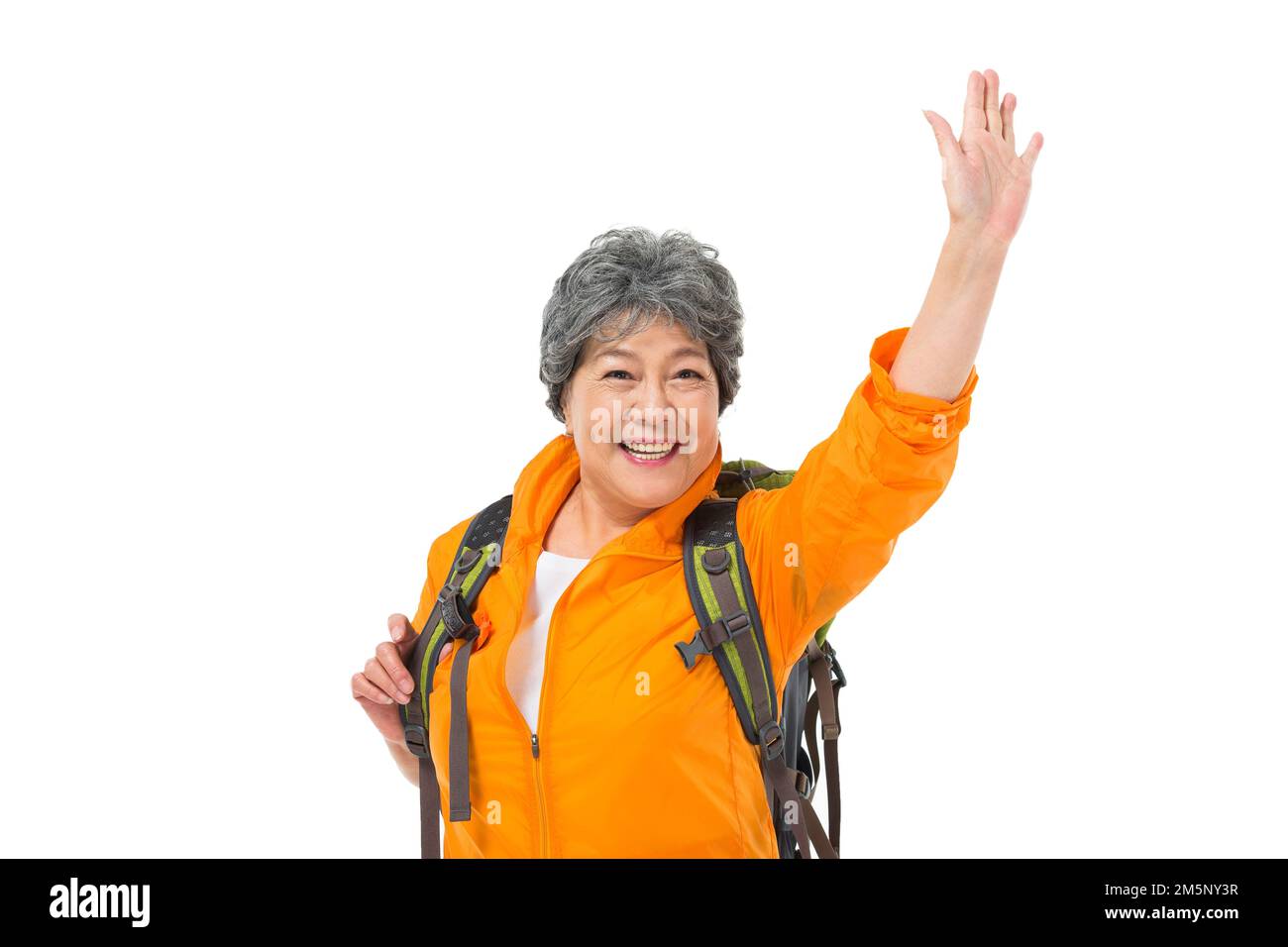 Der ältere Outdoor-Ausflug Stockfoto