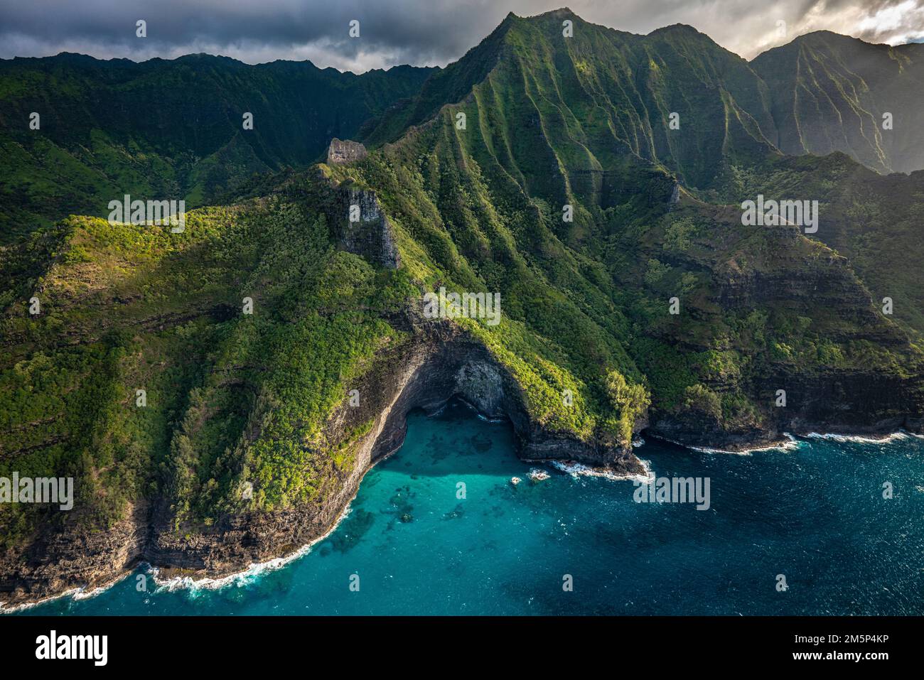 NAPALI COAST, KAUAI, HAWAII, USA Stockfoto