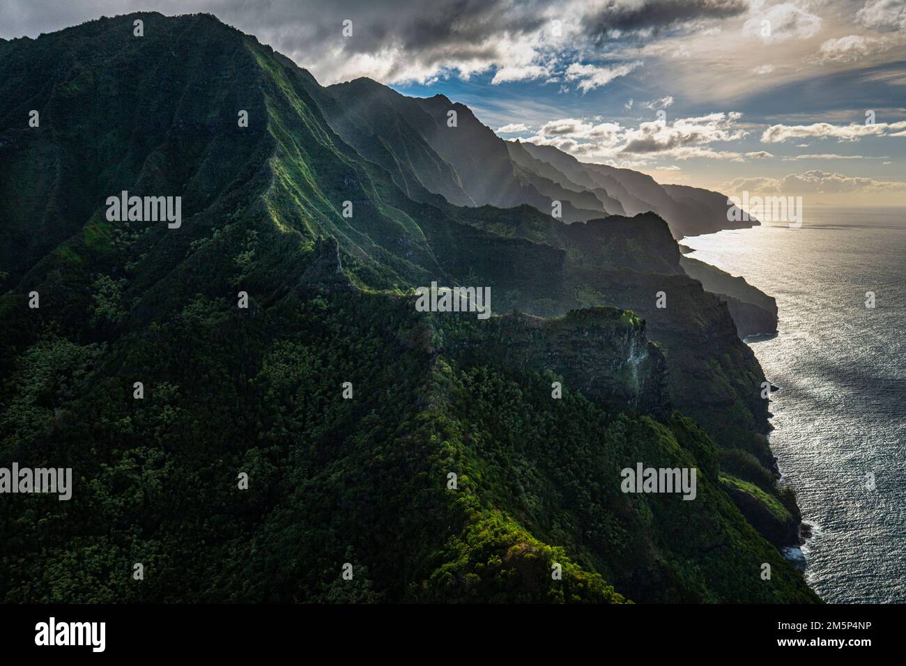 NAPALI COAST, KAUAI, HAWAII, USA Stockfoto